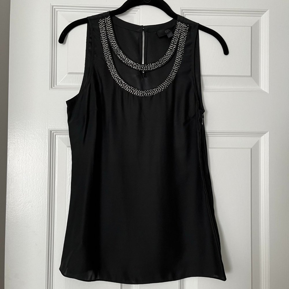Banana Republic Black Silk Sleeveless Blouse XS